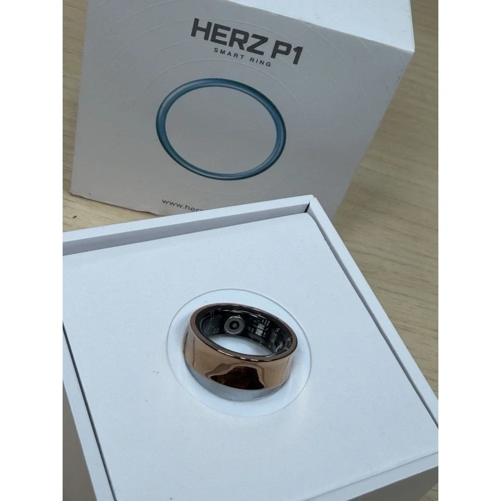 HERZ P1 Smart Ring Stainless Steel Rose Gold 6 Water Resistant Heart Rate Sleep